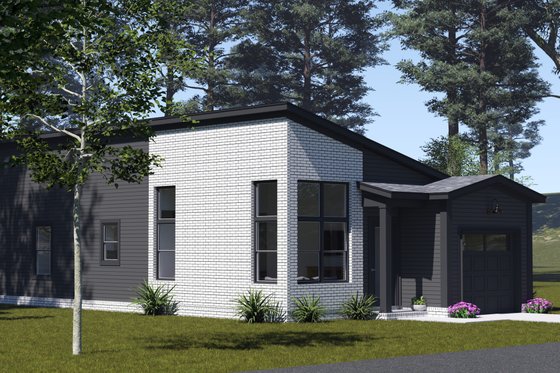 Exterior - Other Elevation 2 for Modern House Plan #513-2407 - 3 bed, 2 bath