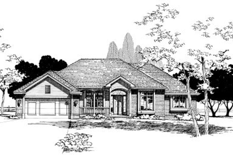 Traditional Style House Plan - 3 Beds 2 Baths 1850 Sq/Ft Plan #20-140