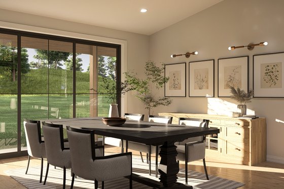 Interior - Dining Room for Barndominium House Plan #455-667 - 5 bed, 3.5 bath