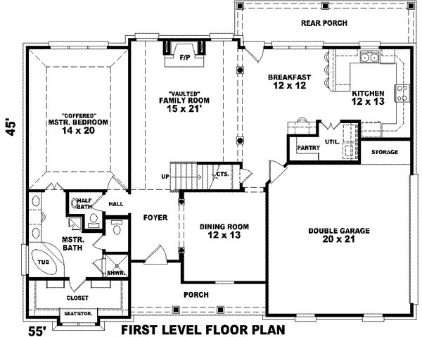 Traditional Floor Plan - Main Floor Plan #81-800