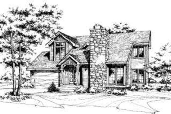 Exterior - Front Elevation for Modern House Plan #320-124 - 3 bed, 2.5 bath