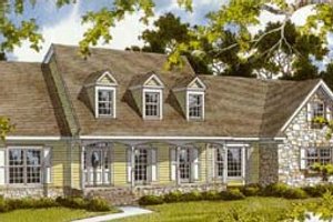 Country Exterior - Front Elevation Plan #10-255