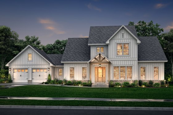 Exterior - Front Elevation 3 for Farmhouse House Plan #430-248 - 4 bed, 3.5 bath