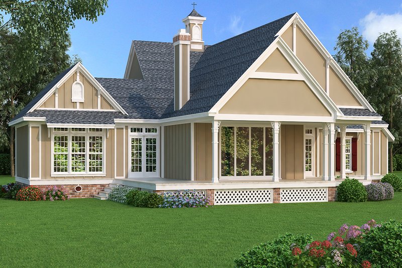 Architectural House Design - Exterior - Rear Elevation for Traditional House Plan #45-380 - 3 bed, 3 bath