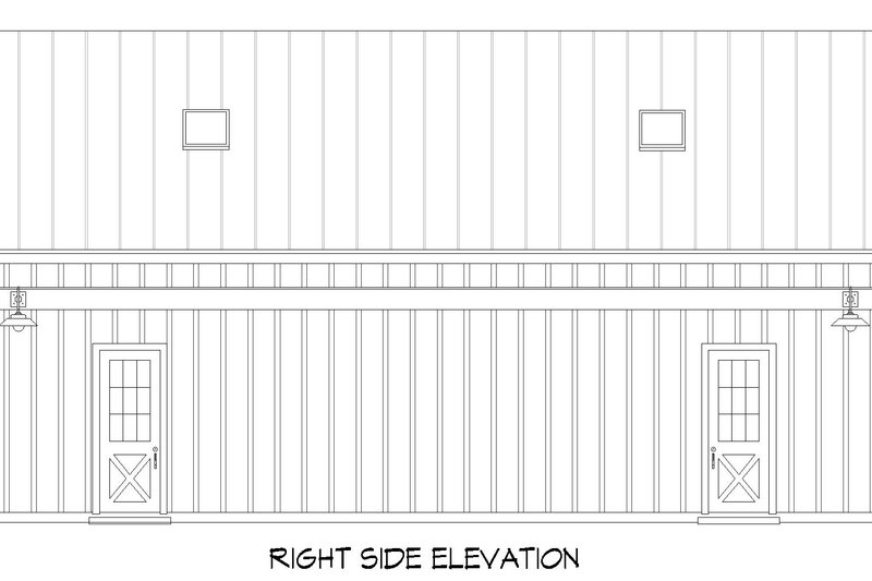 House Blueprint - Exterior - Other Elevation 1 for Southern House Plan #932-906, 0.5 bath