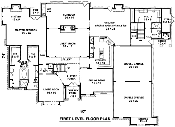 European Floor Plan - Main Floor Plan #81-1357