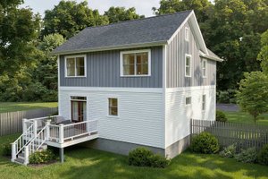 Exterior - Front Elevation 3 for Farmhouse House Plan #79-299 - 4 bed, 2.5 bath