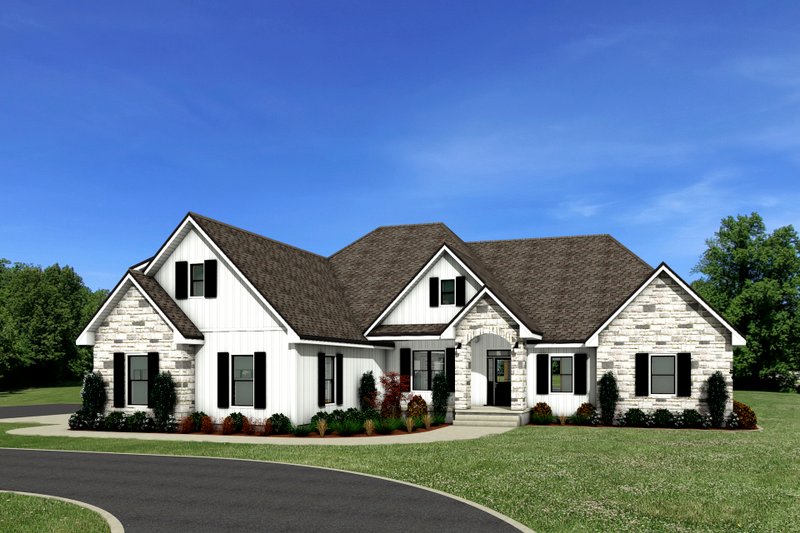 House Blueprint - Craftsman Exterior - Front Elevation Plan #1084-4