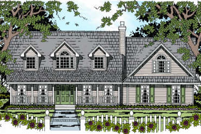 Home Plan - Country Exterior - Front Elevation Plan #42-345