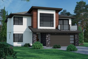 Prairie Exterior - Front Elevation Plan #1100-91