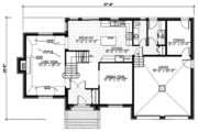 European Style House Plan - 4 Beds 2.5 Baths 2455 Sq/Ft Plan #138-305 