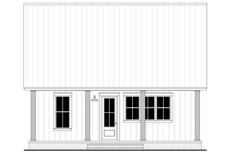 Architectural House Design - Exterior - Rear Elevation for Farmhouse House Plan #430-238 - 2 bed, 1 bath