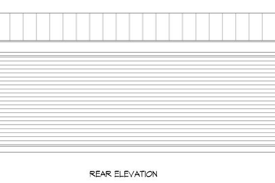 Exterior - Rear Elevation for Contemporary House Plan #932-952, 0 bath