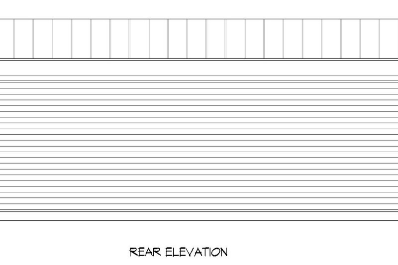 Home Plan - Exterior - Rear Elevation for Contemporary House Plan #932-952, 0 bath