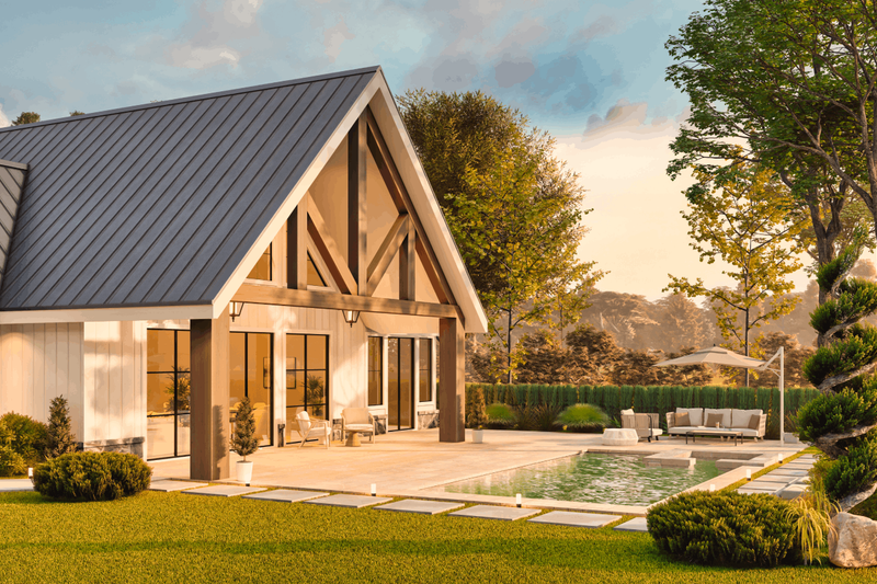 House Design - Exterior - Other Elevation 1 for Farmhouse House Plan #119-458 - 3 bed, 2 bath
