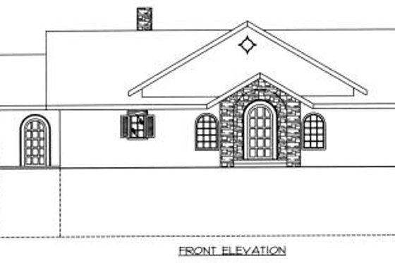 Exterior - Other Elevation for Mediterranean House Plan #117-559 - 3 bed, 2.5 bath