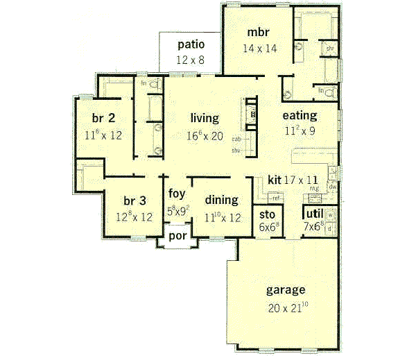 European Floor Plan - Main Floor Plan #16-162
