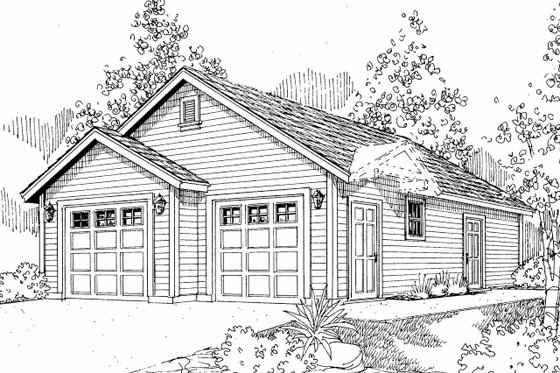 Exterior - Other Elevation for Country House Plan #124-931 - 3 bed, 2 bath