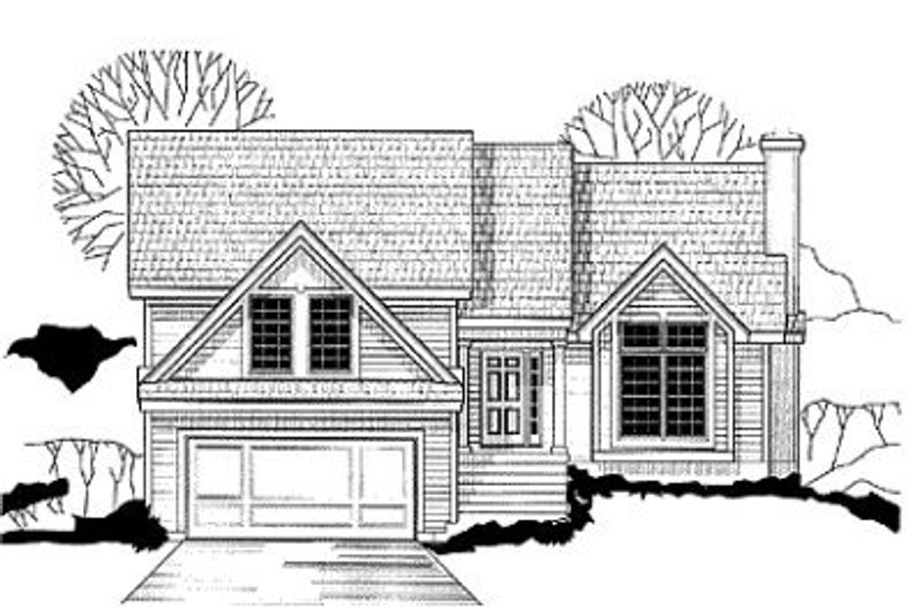Exterior - Front Elevation 2 for Traditional House Plan #67-146 - 3 bed, 2 bath
