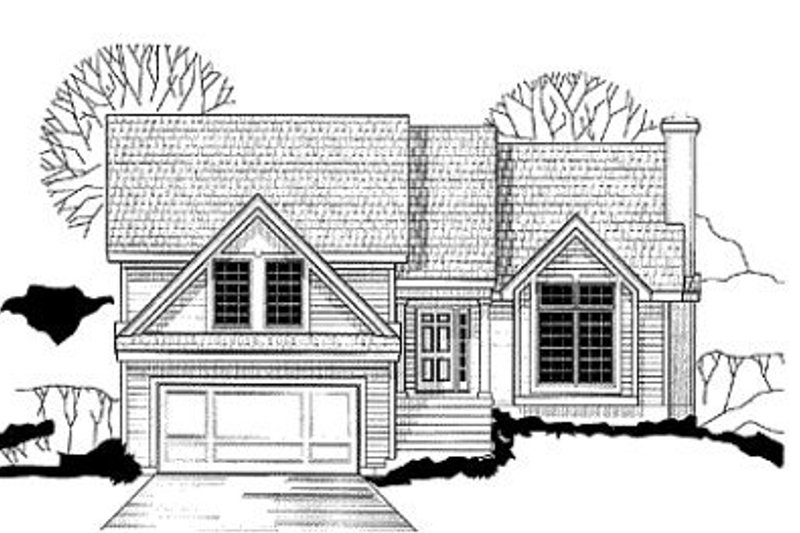 Exterior - Front Elevation 2 for Traditional House Plan #67-146 - 3 bed, 2 bath