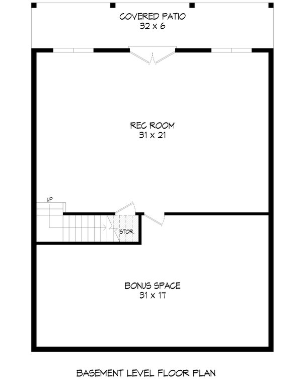 Home Plan - Traditional Floor Plan - Lower Floor Plan #932-622