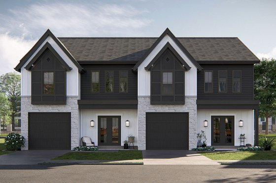 Exterior - Front Elevation for Modern House Plan #455-338 - 3 bed, 2.5 bath