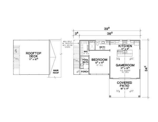 House Blueprint - Modern Floor Plan - Main Floor Plan #472-450