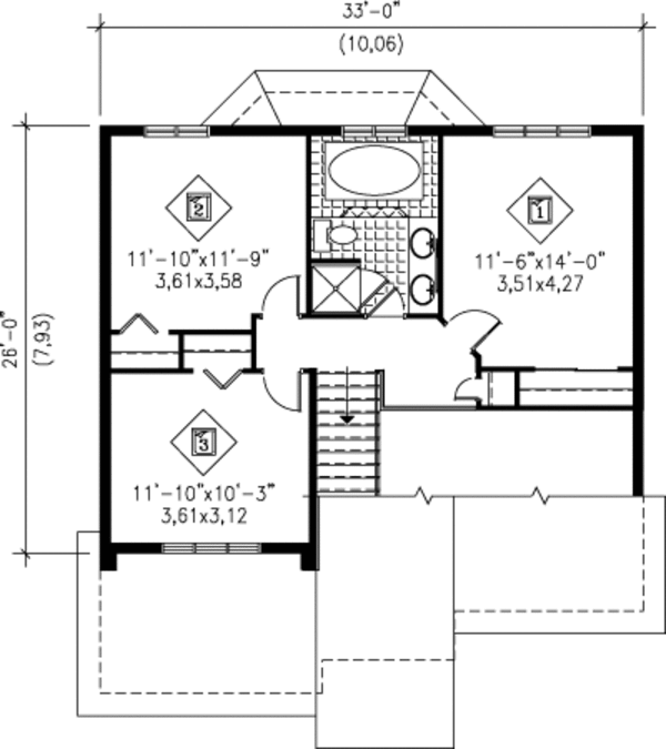 Home Plan - Modern Floor Plan - Upper Floor Plan #25-4222