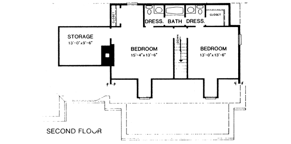 Country Floor Plan - Upper Floor Plan #10-240