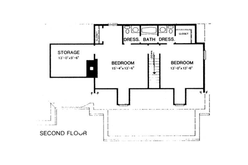 House Plan Design - Floor Plan - Upper Floor for Country House Plan #10-240 - 3 bed, 2.5 bath