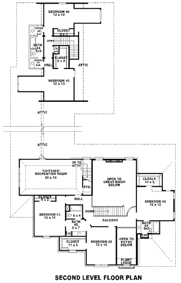 European Floor Plan - Upper Floor Plan #81-13805