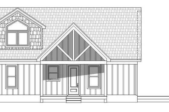 Exterior - Front Elevation 3 for Country House Plan #932-39 - 3 bed, 2 bath