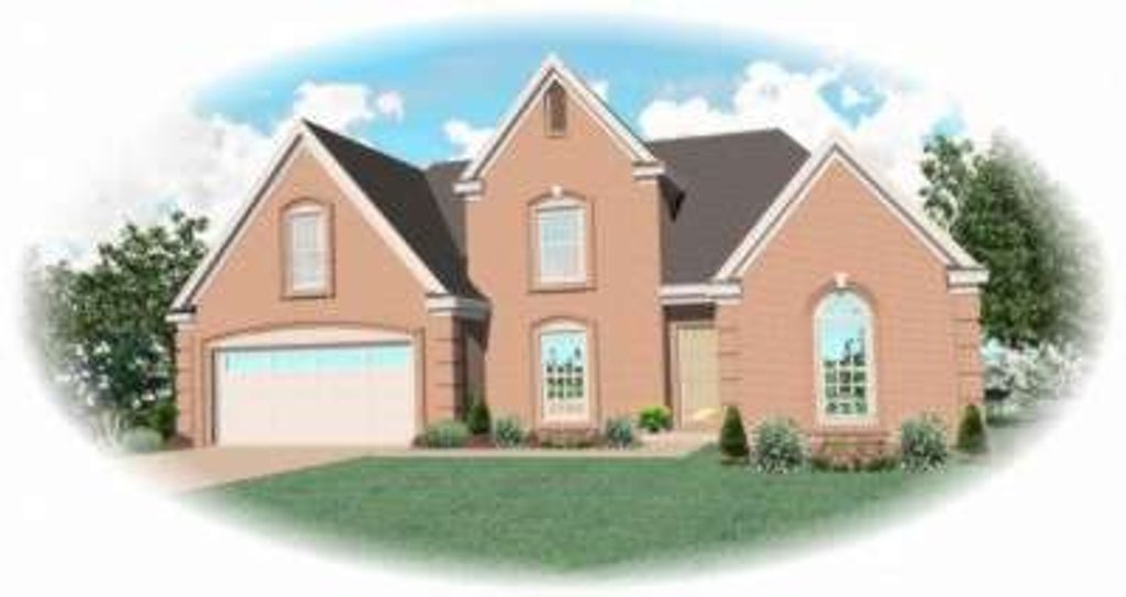Exterior - Front Elevation 2 for European House Plan #81-713 - 3 bed, 2.5 bath