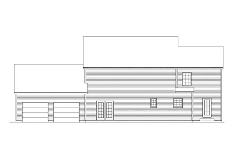 Dream House Plan - Exterior - Rear Elevation for Southern House Plan #57-236 - 4 bed, 2.5 bath
