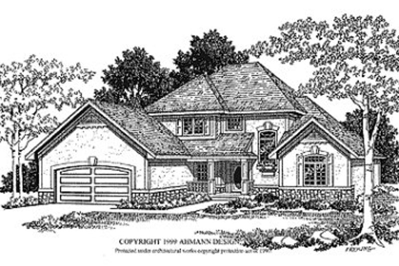 Home Plan - Traditional Exterior - Front Elevation Plan #70-432