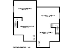 Floor Plan - Lower Floor for Victorian House Plan #126-168 - 3 bed, 2.5 bath