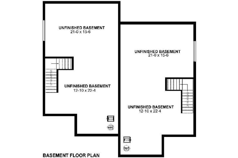 Home Plan - Floor Plan - Lower Floor for Victorian House Plan #126-168 - 3 bed, 2.5 bath