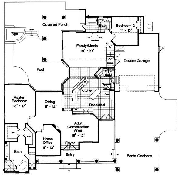 European Floor Plan - Main Floor Plan #417-321
