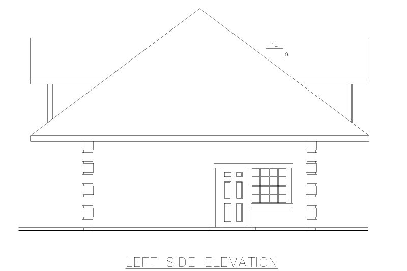Home Plan - Exterior - Other Elevation for Traditional House Plan #117-1108, 1 bath