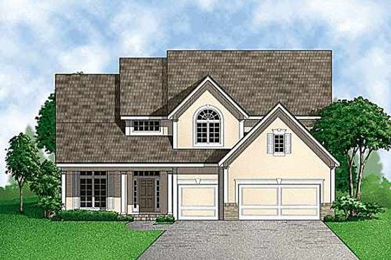 Exterior - Front Elevation for Traditional House Plan #67-309 - 4 bed, 3 bath