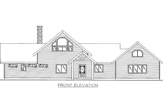 Exterior - Front Elevation 3 for Bungalow House Plan #117-613 - 2 bed, 4 bath