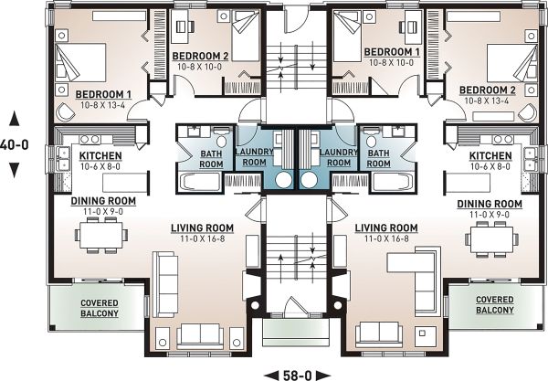 Architectural House Design - European Floor Plan - Main Floor Plan #23-2050