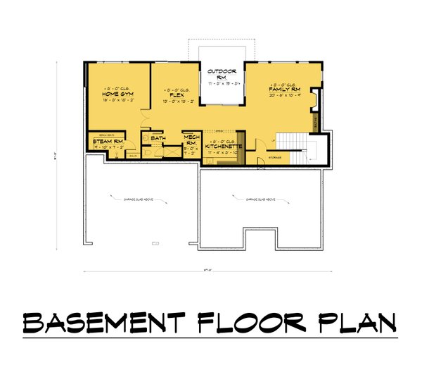 House Blueprint - Contemporary Floor Plan - Lower Floor Plan #1066-178
