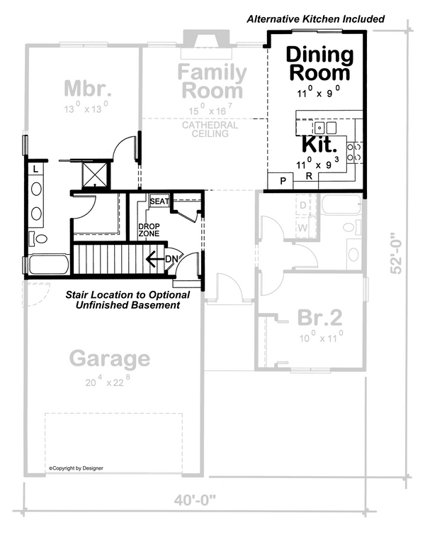 Home Plan - Traditional Floor Plan - Other Floor Plan #20-1768