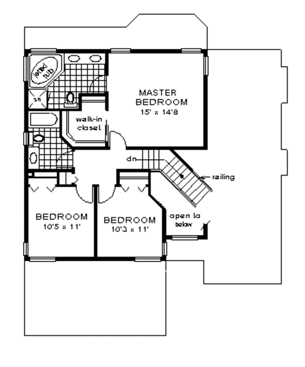 Home Plan - European Floor Plan - Upper Floor Plan #18-244