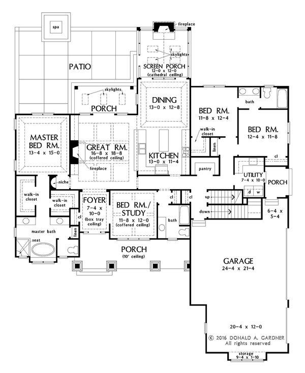House Blueprint - Optional Basement Stair Location