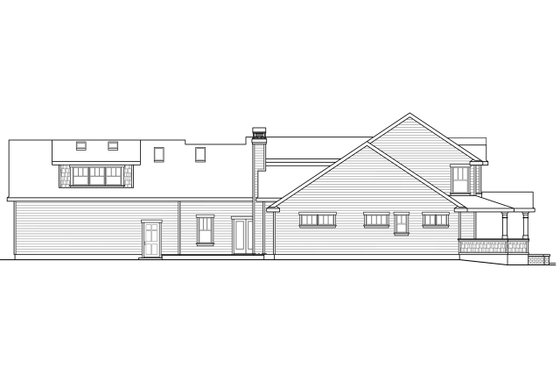 Exterior - Other Elevation 1 for Farmhouse House Plan #124-694 - 4 bed, 4.5 bath