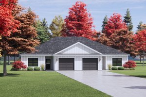 Exterior - Front Elevation 6 for Farmhouse House Plan #1096-132 - 2 bed, 2 bath