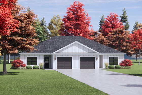 Exterior - Front Elevation 6 for Farmhouse House Plan #1096-132 - 2 bed, 2 bath