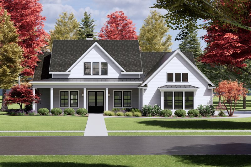 Home Plan - Farmhouse Exterior - Front Elevation Plan #1096-67